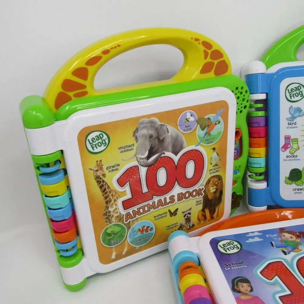 LeapFrog 100 Words Book Lot 3 Learning Friends Animals Places I Go Electronic